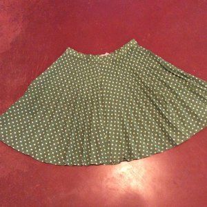 Vintage Esprit Green Polka Dot PleatedTennis Skirt